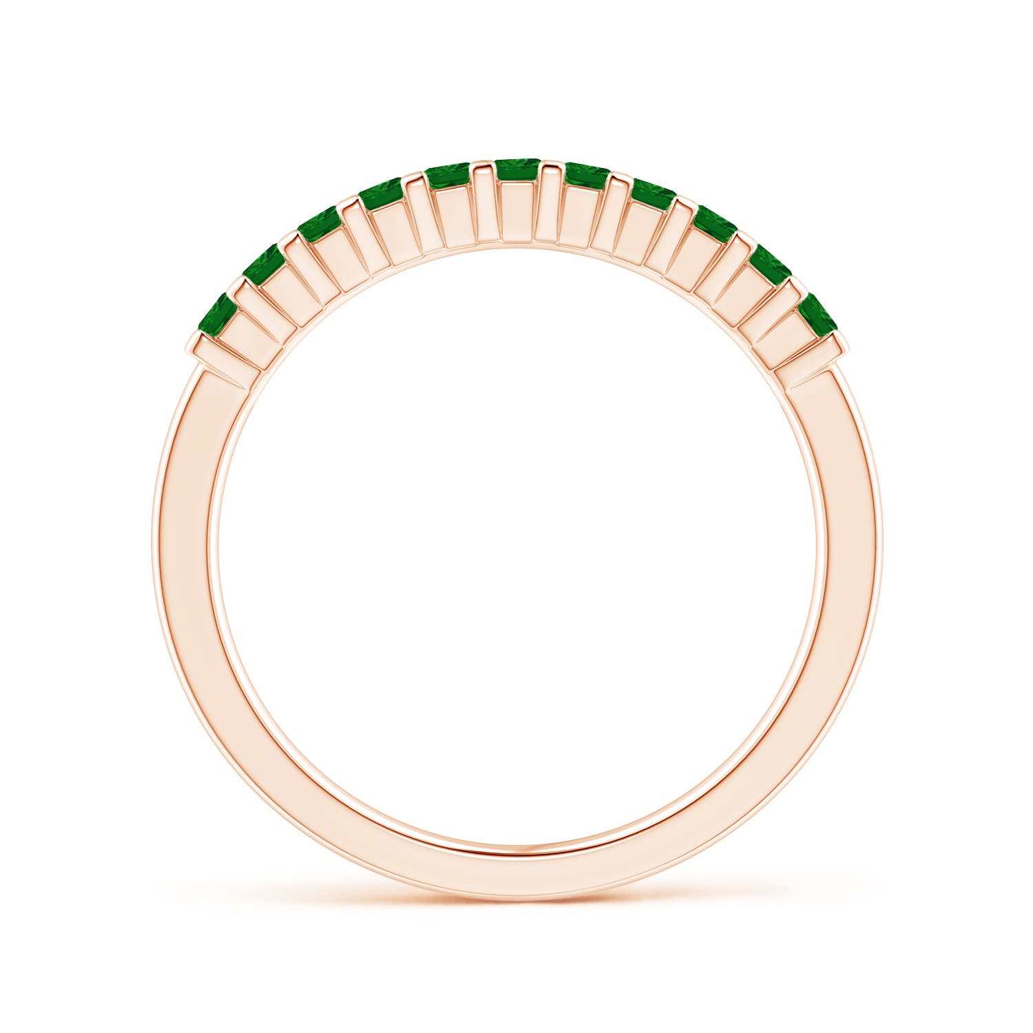 AAAA - Emerald / 0.39 CT / 14 KT Rose Gold