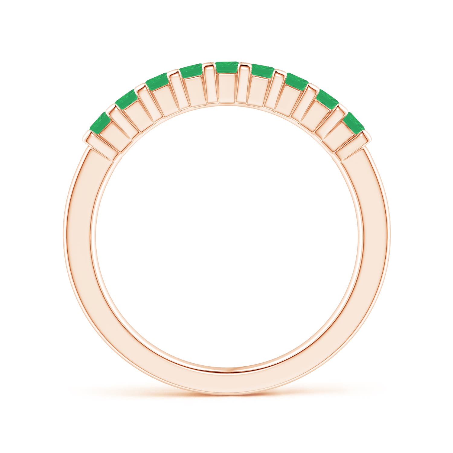 A - Emerald / 0.45 CT / 14 KT Rose Gold