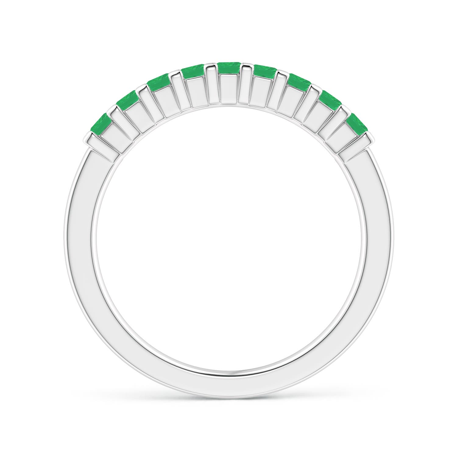 A - Emerald / 0.45 CT / 14 KT White Gold