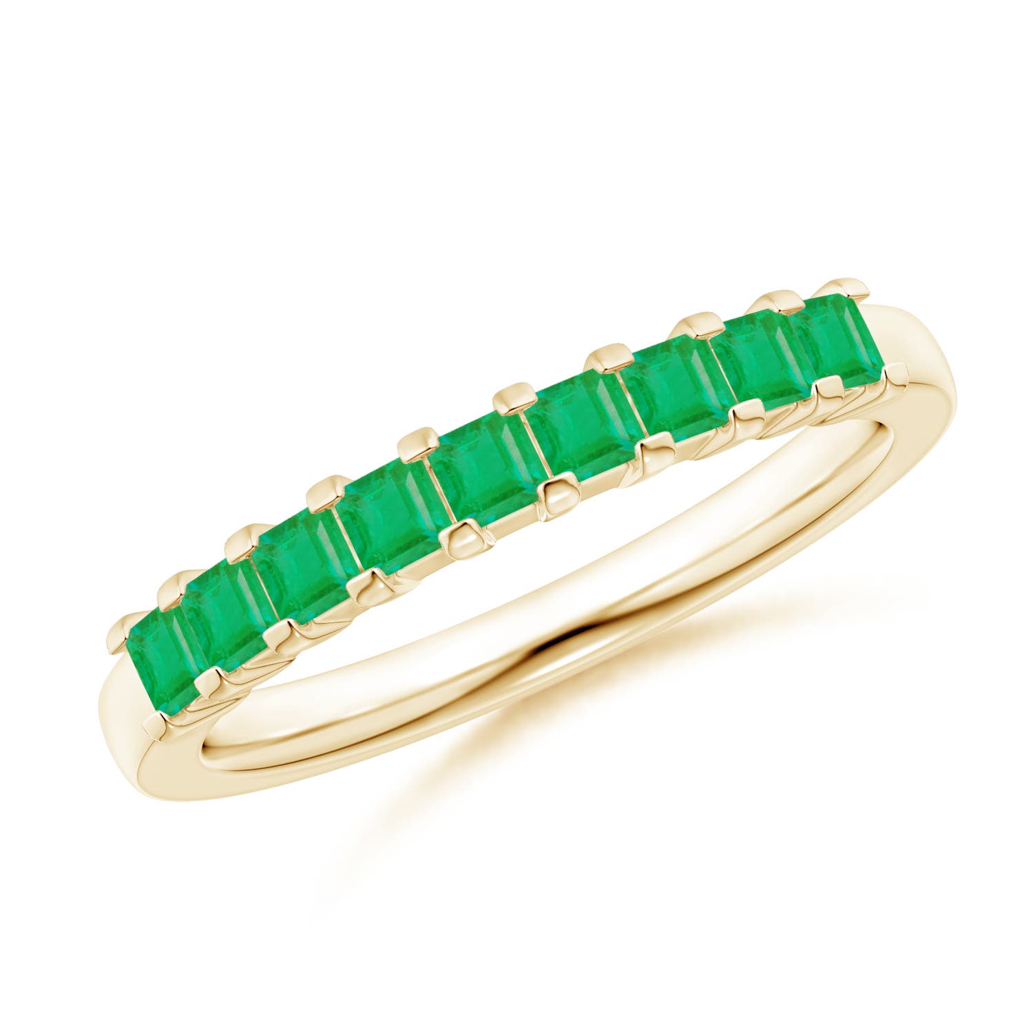 A - Emerald / 0.45 CT / 14 KT Yellow Gold