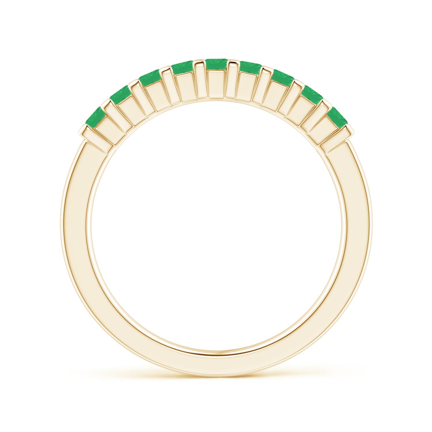 A - Emerald / 0.45 CT / 14 KT Yellow Gold