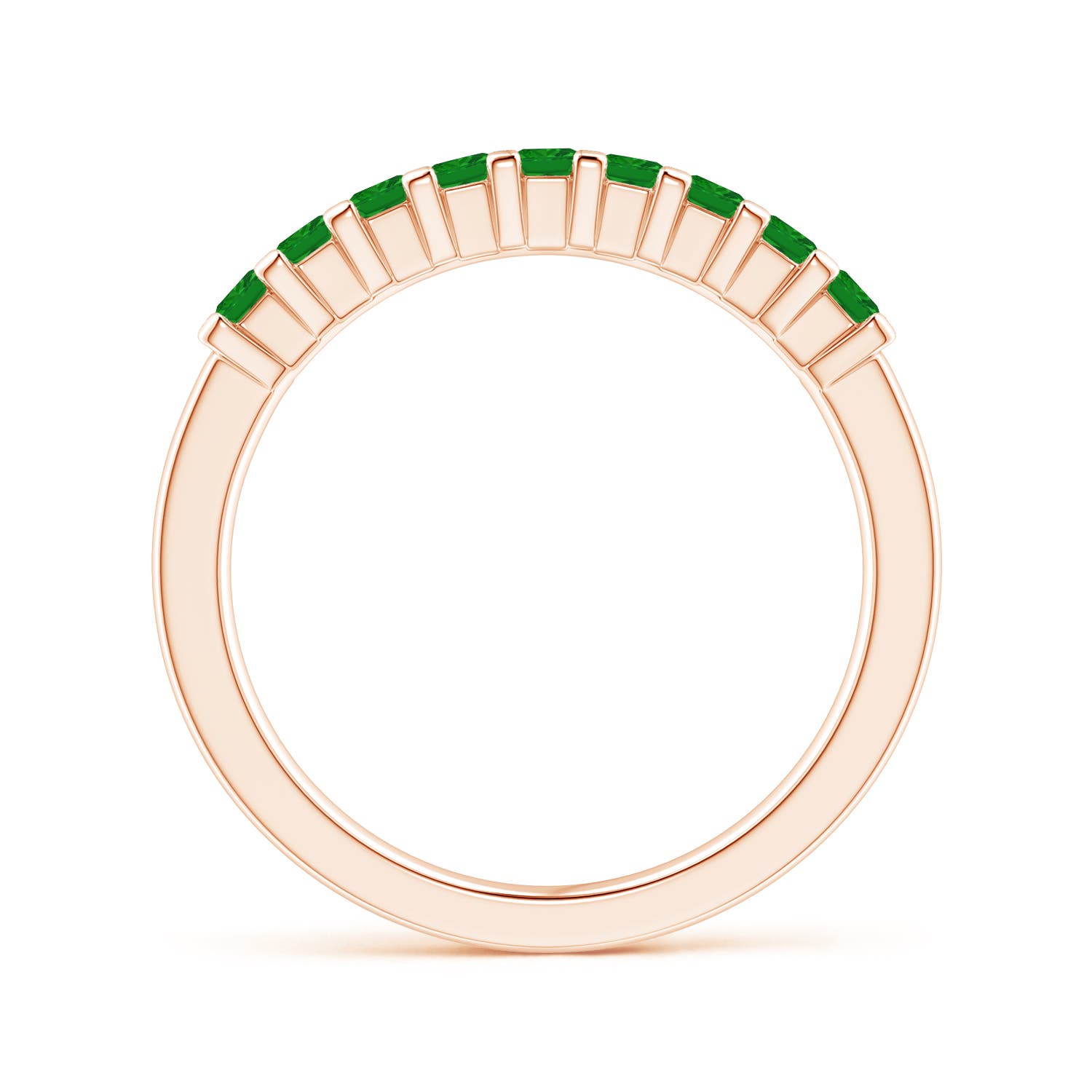 AAA - Emerald / 0.45 CT / 14 KT Rose Gold