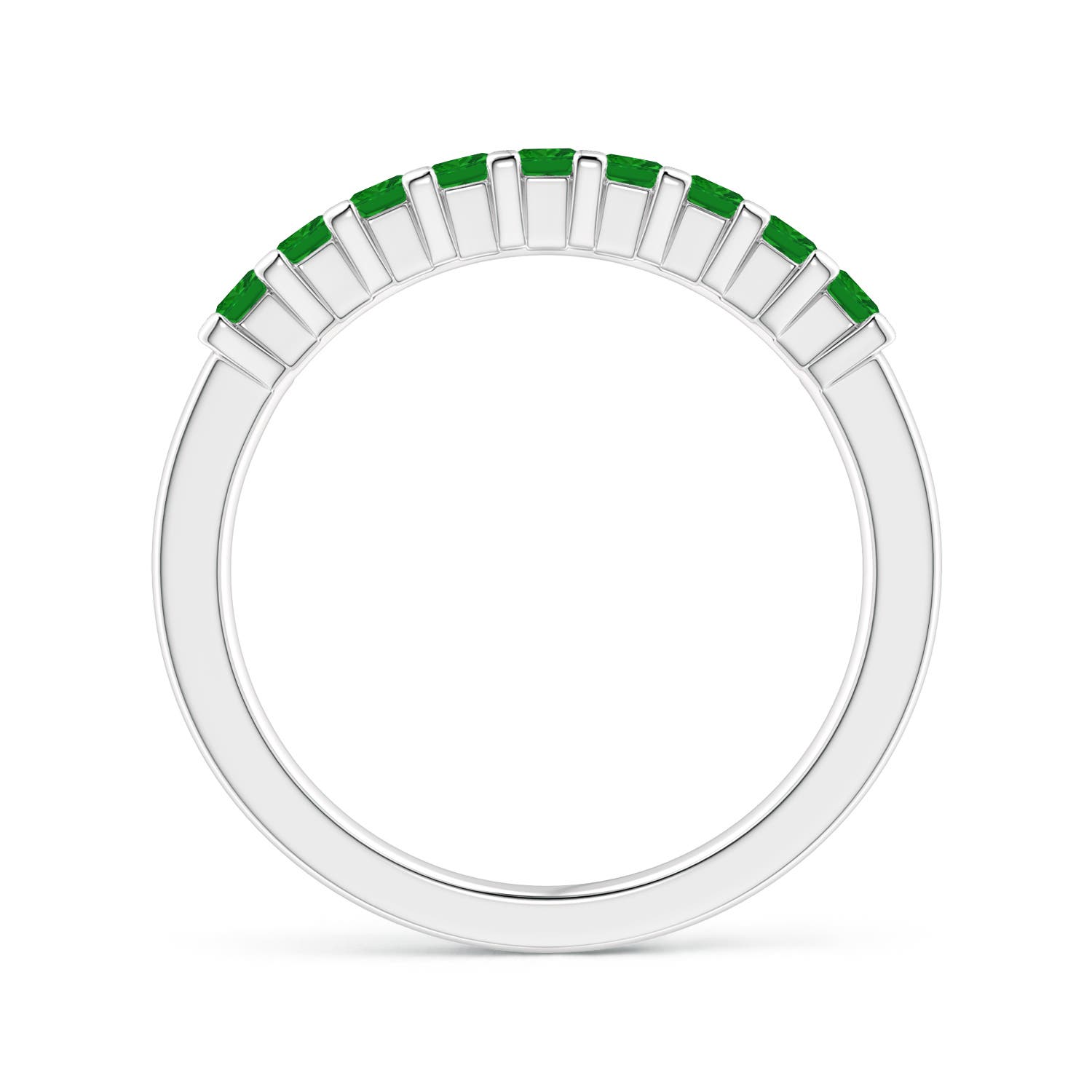 AAA - Emerald / 0.45 CT / 14 KT White Gold