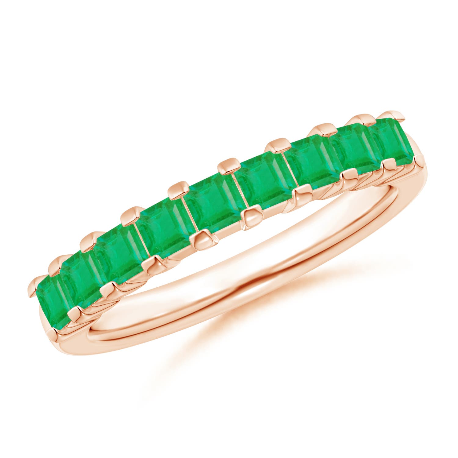 A - Emerald / 0.81 CT / 14 KT Rose Gold