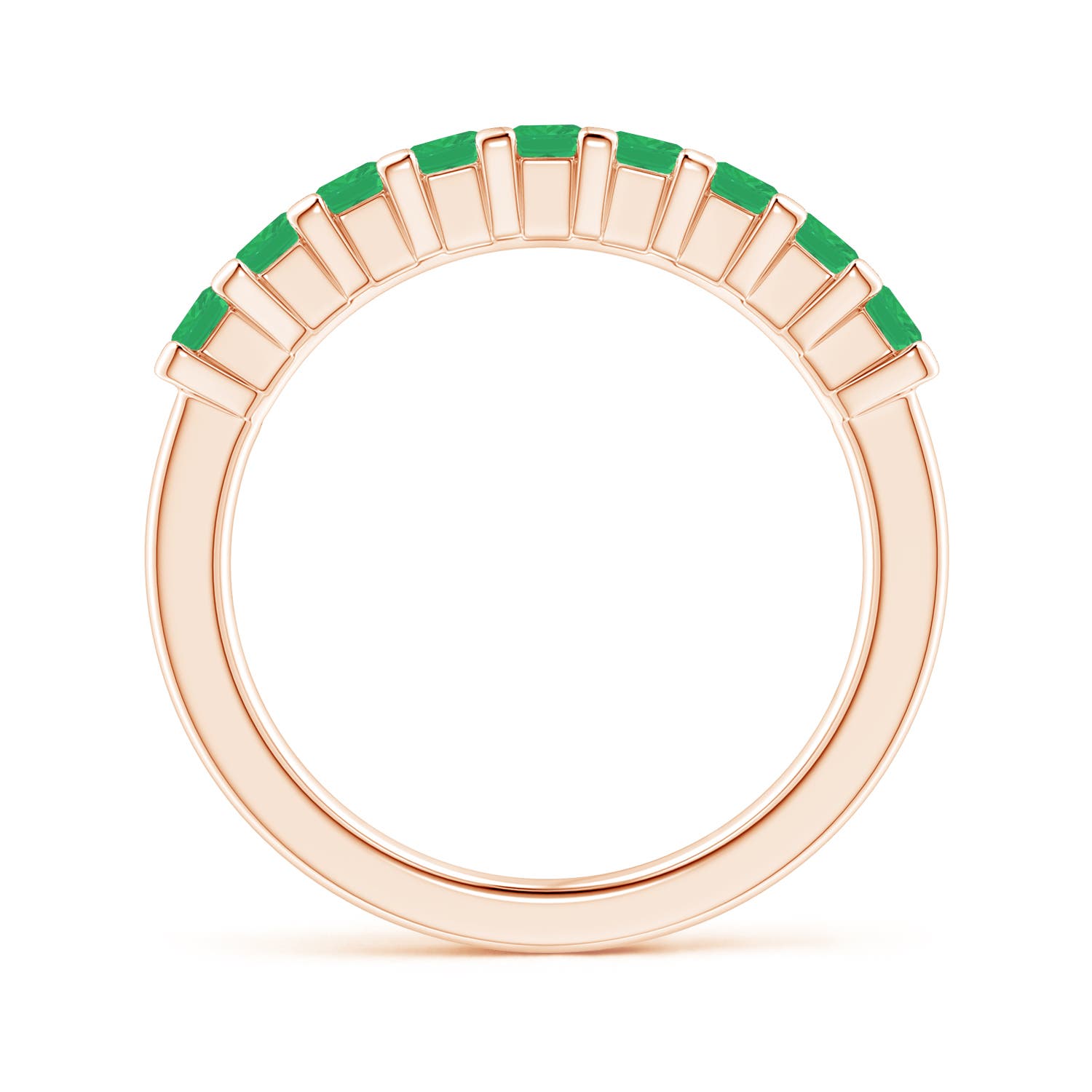 A - Emerald / 0.81 CT / 14 KT Rose Gold