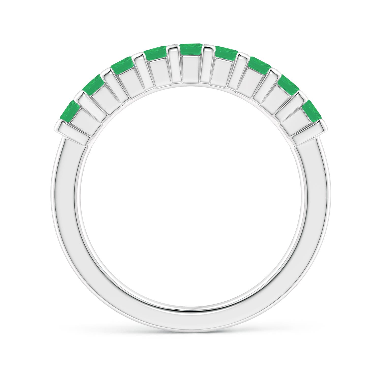 A - Emerald / 0.81 CT / 14 KT White Gold