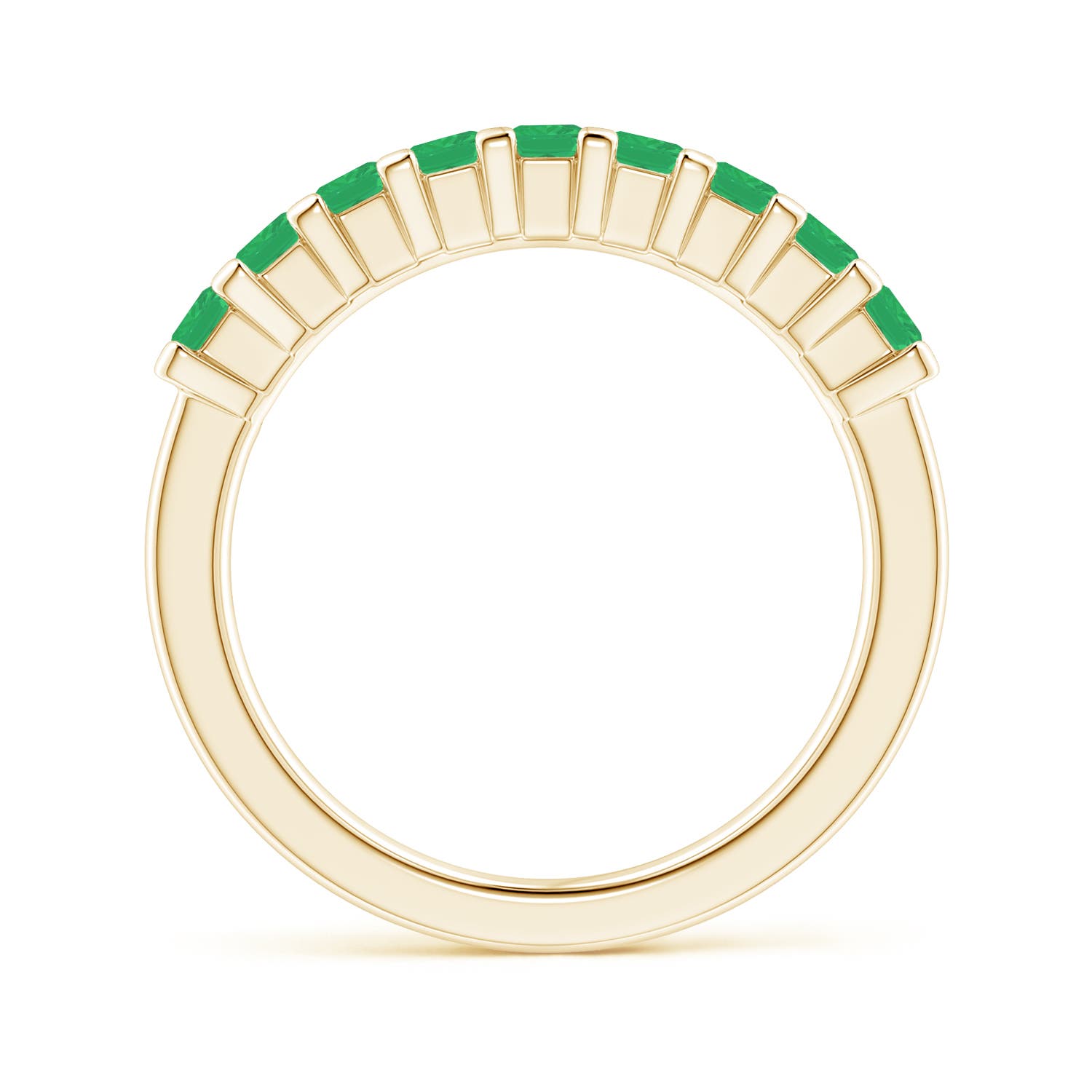 A - Emerald / 0.81 CT / 14 KT Yellow Gold