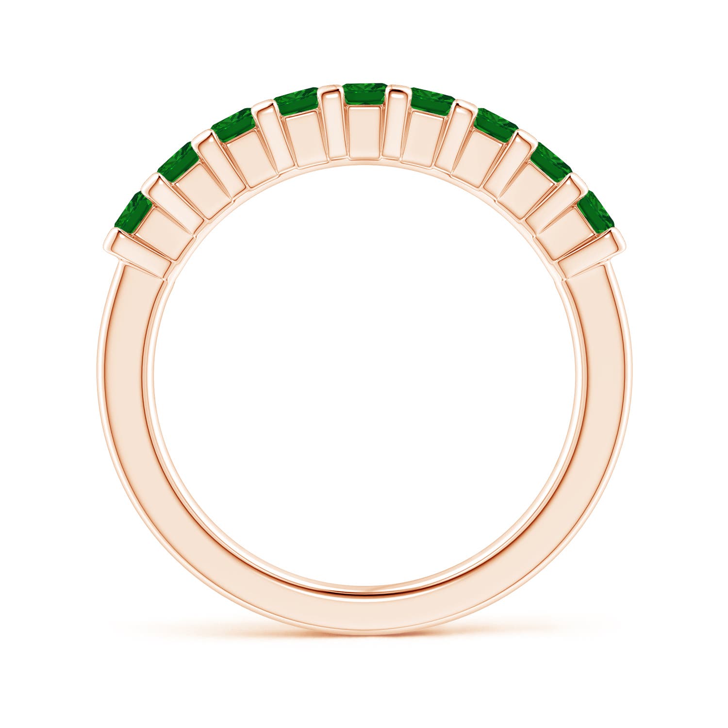 AAAA - Emerald / 0.81 CT / 14 KT Rose Gold