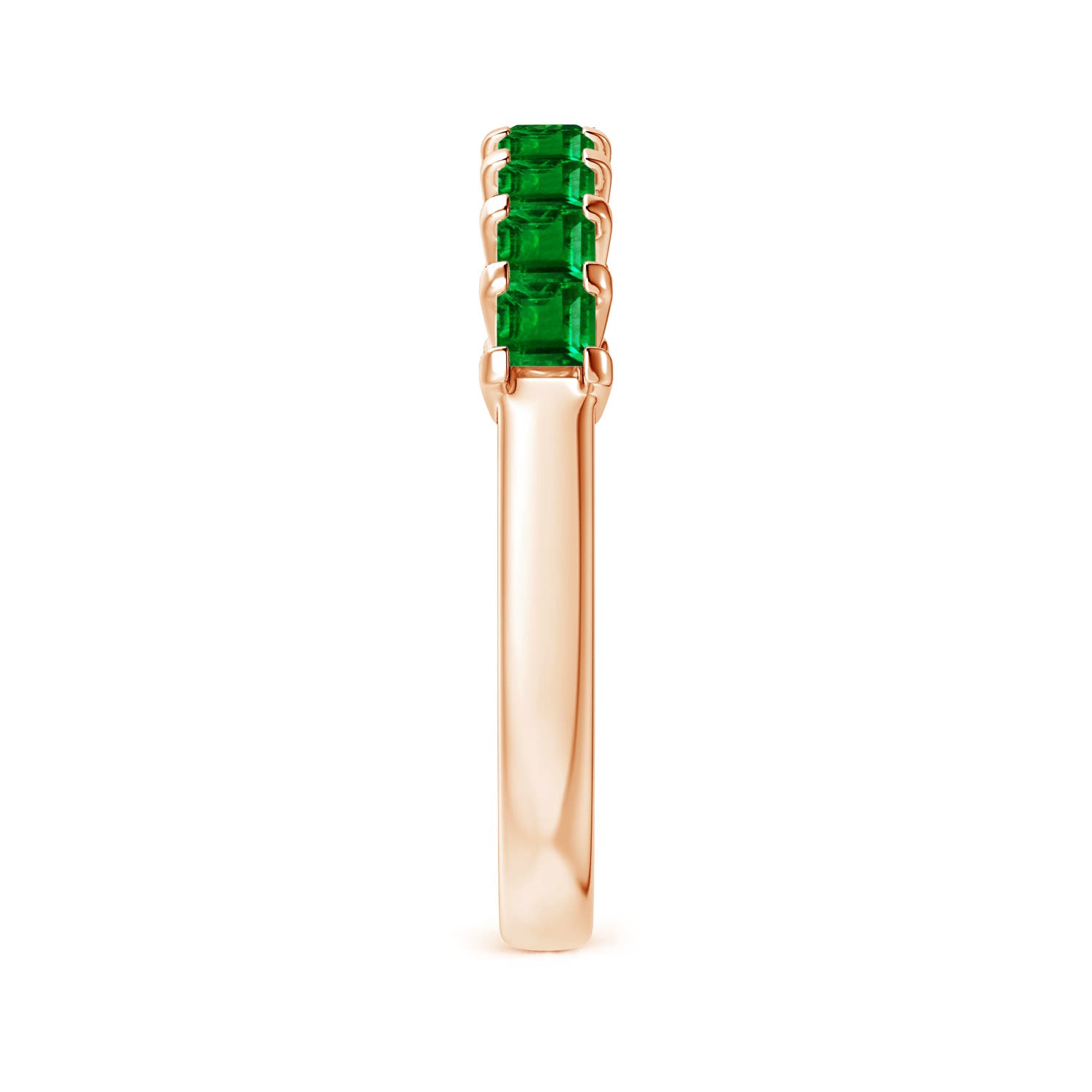 AAAA - Emerald / 0.81 CT / 14 KT Rose Gold