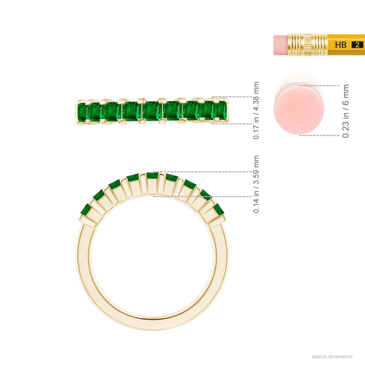 AAAA - Emerald / 0.81 CT / 14 KT Yellow Gold