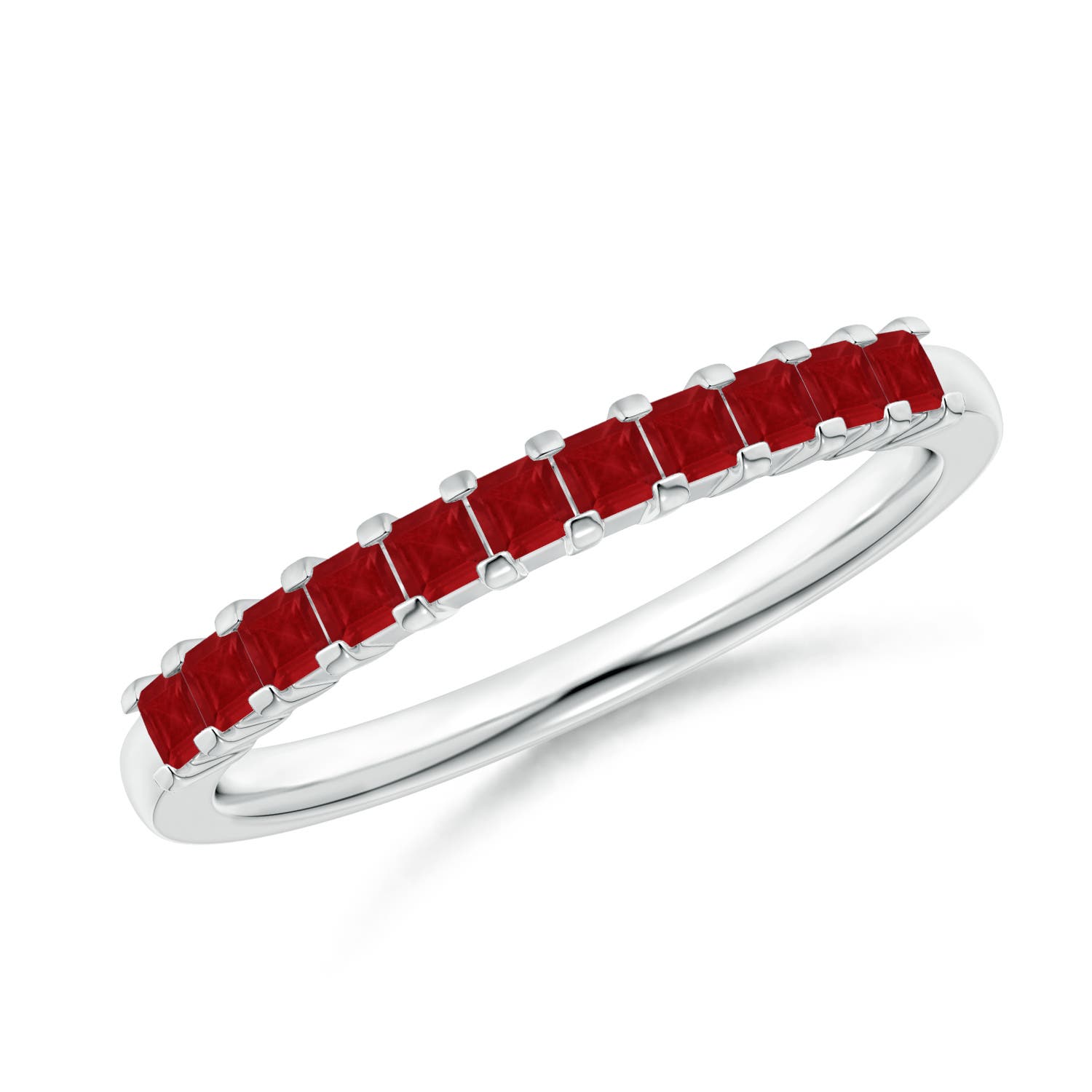 AA - Ruby / 0.55 CT / 14 KT White Gold