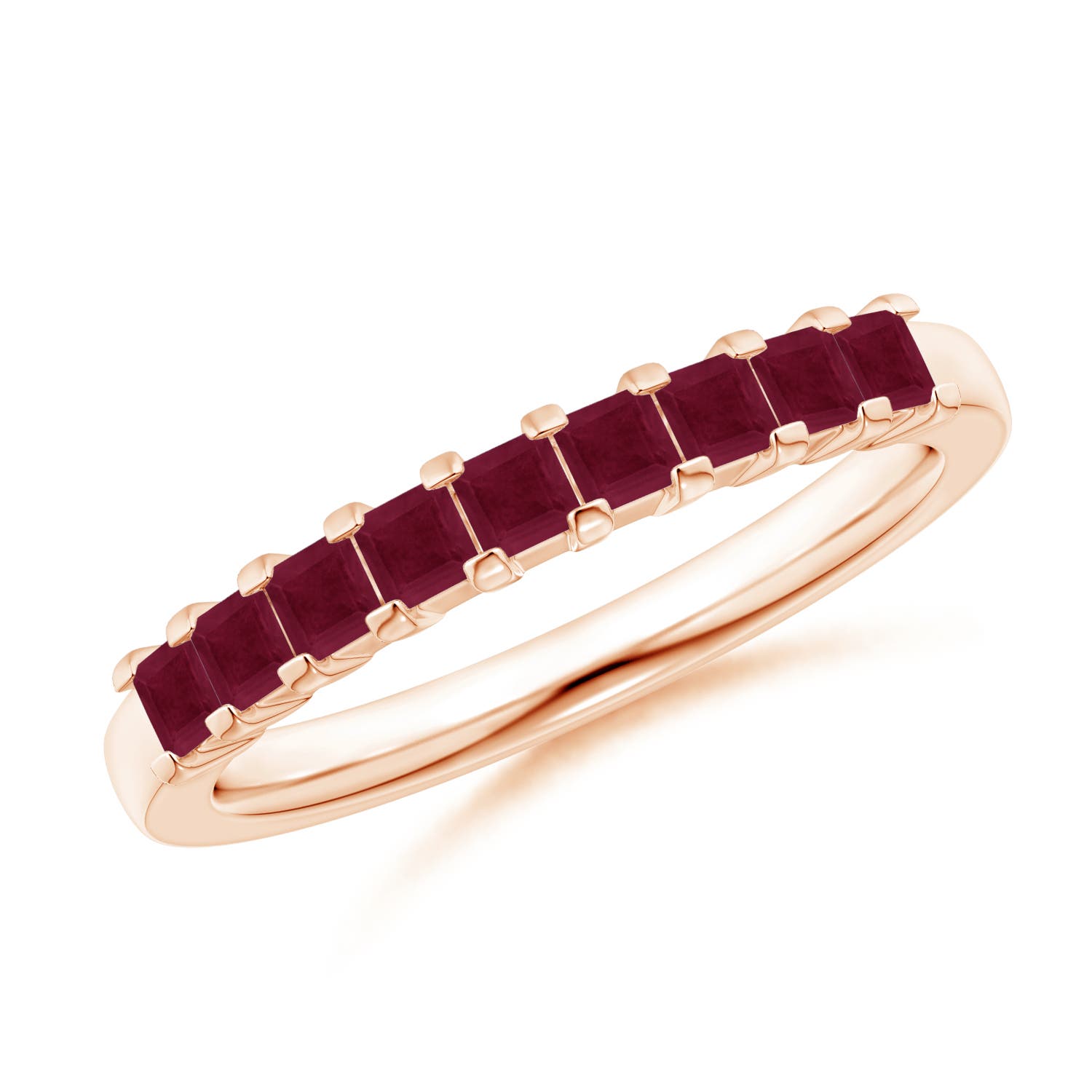 A - Ruby / 0.63 CT / 14 KT Rose Gold