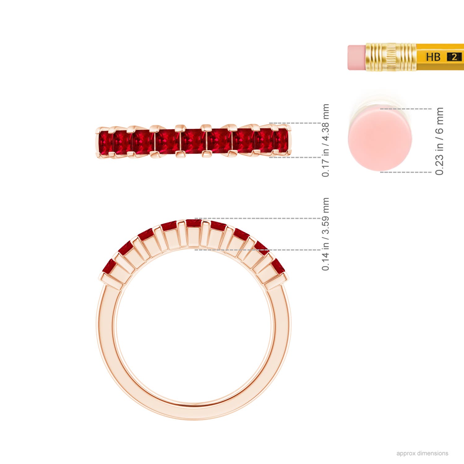 AAAA - Ruby / 1.26 CT / 14 KT Rose Gold