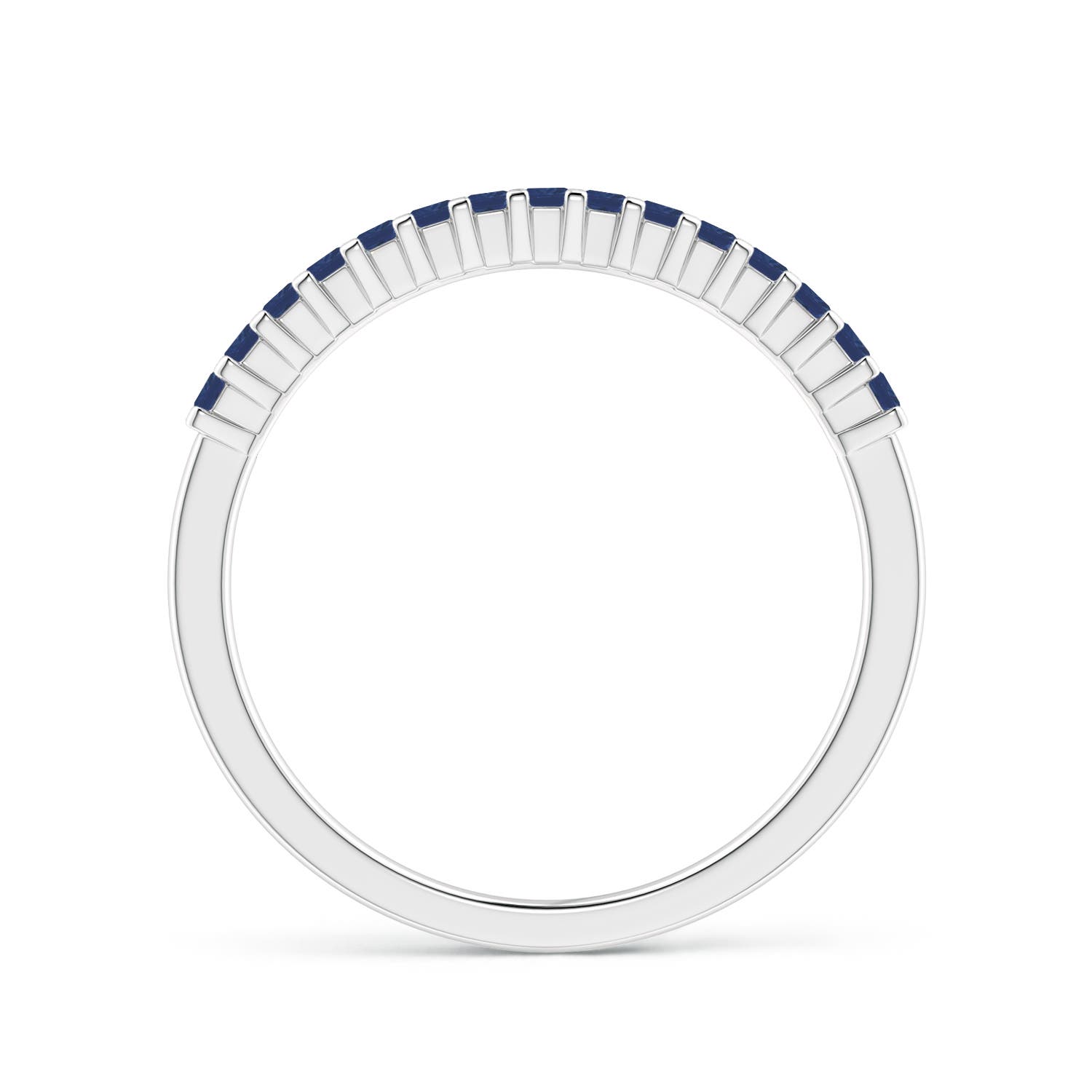 A - Blue Sapphire / 0.45 CT / 14 KT White Gold