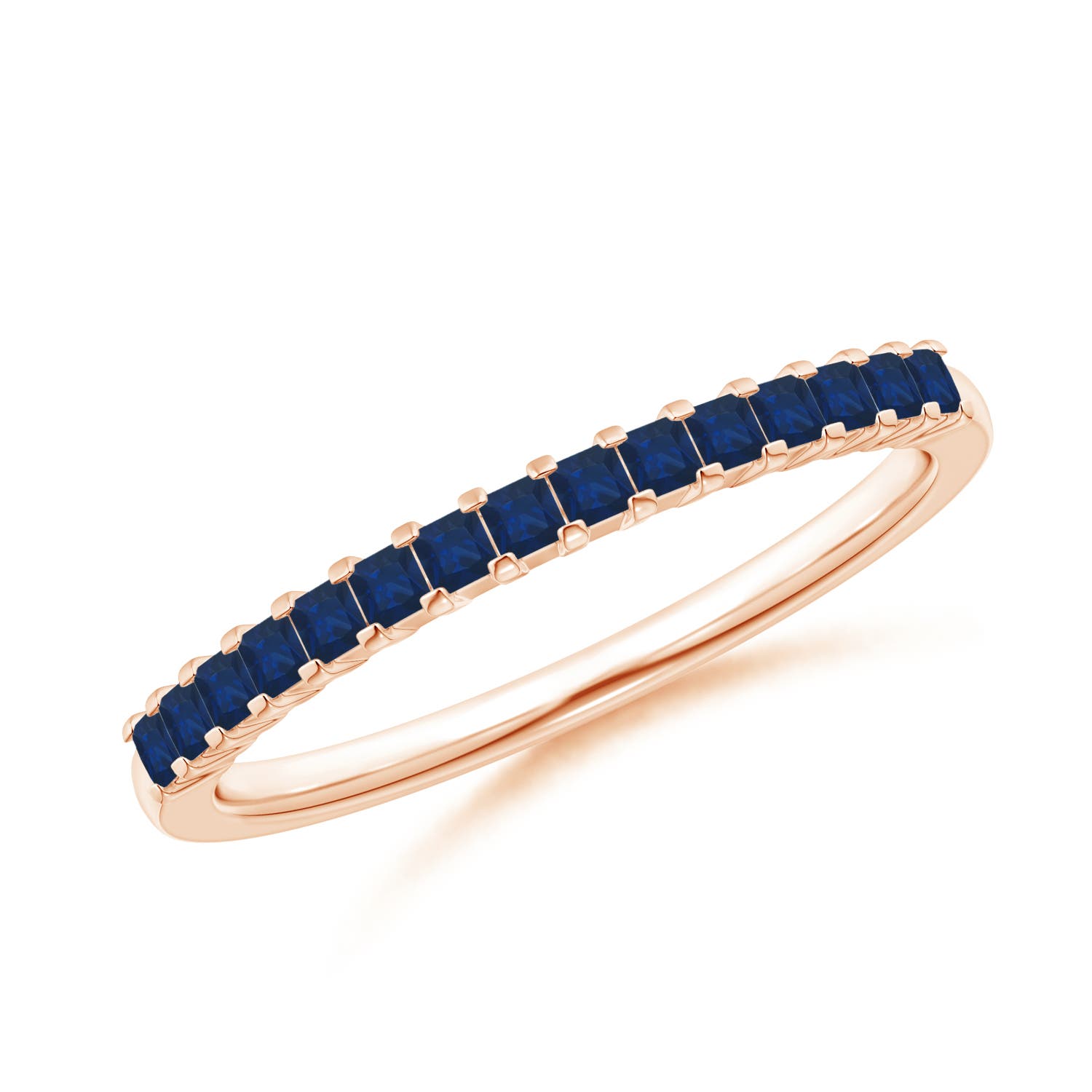 AA - Blue Sapphire / 0.45 CT / 14 KT Rose Gold