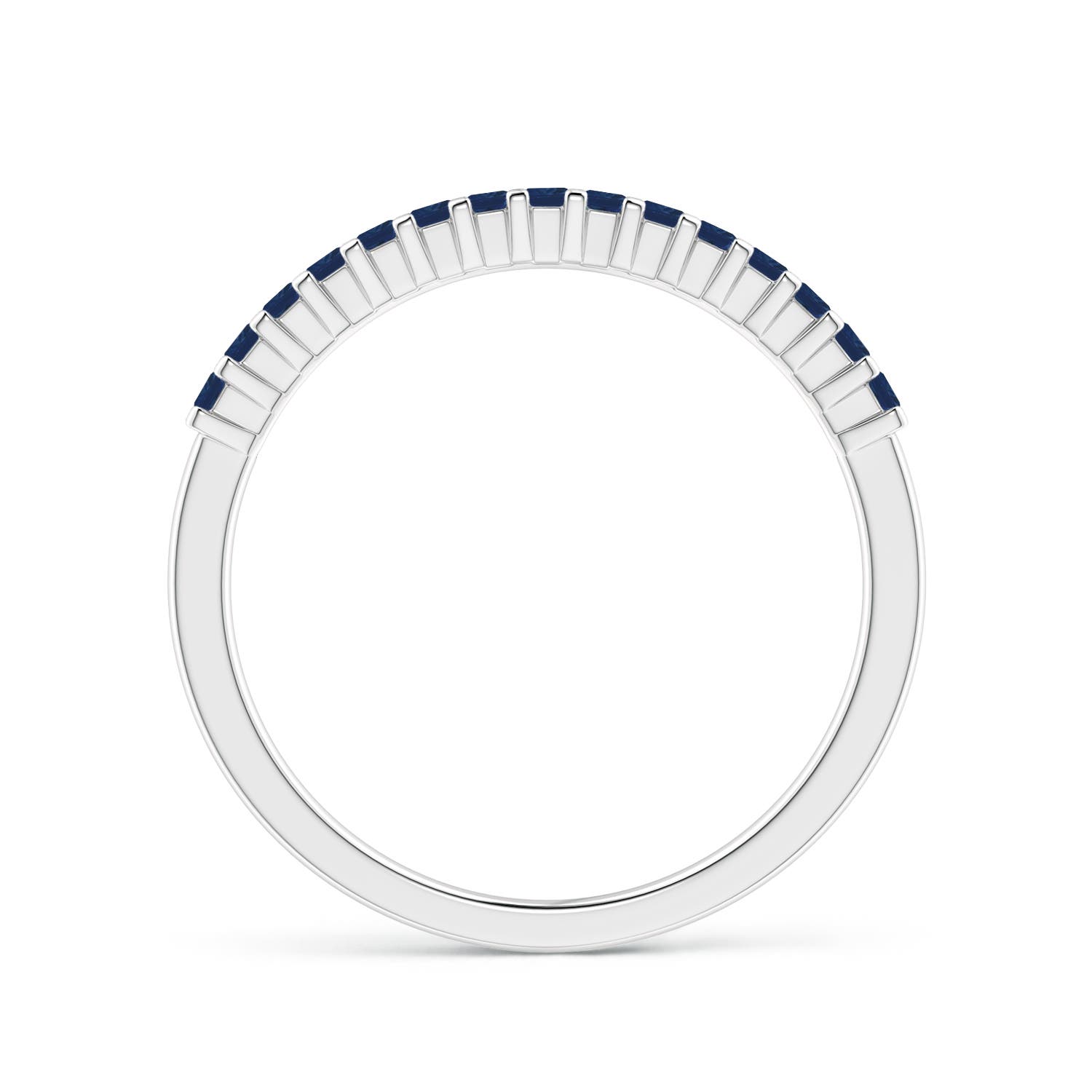 AA - Blue Sapphire / 0.45 CT / 14 KT White Gold