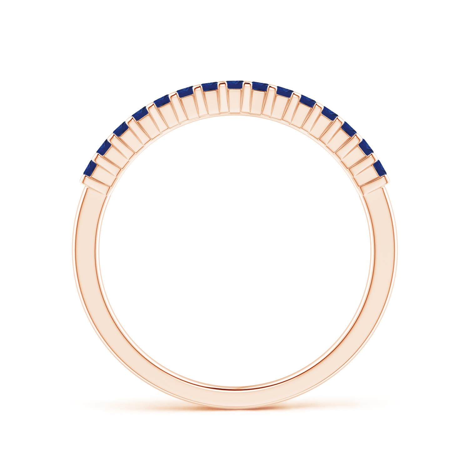 AAA - Blue Sapphire / 0.45 CT / 14 KT Rose Gold