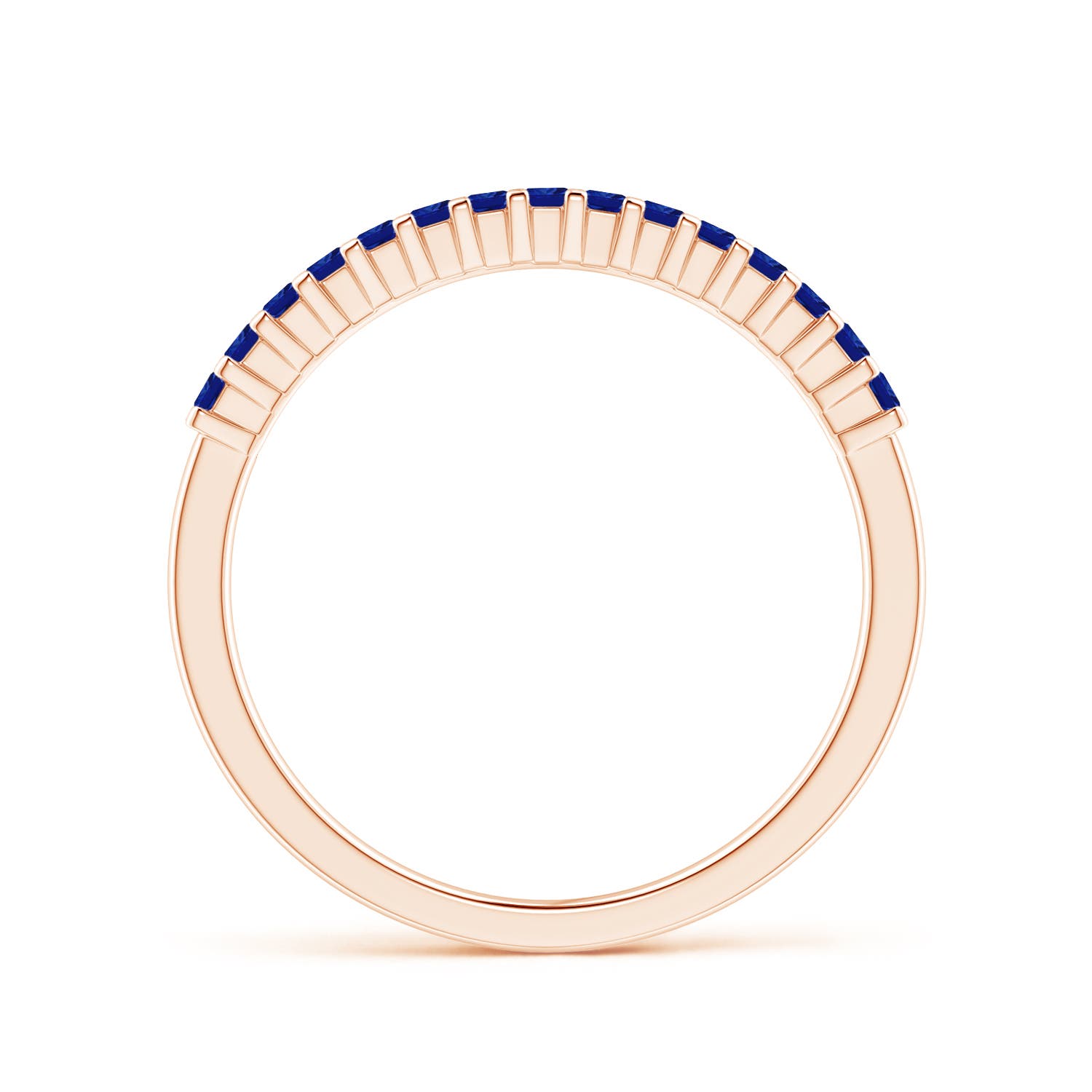 AAAA - Blue Sapphire / 0.45 CT / 14 KT Rose Gold