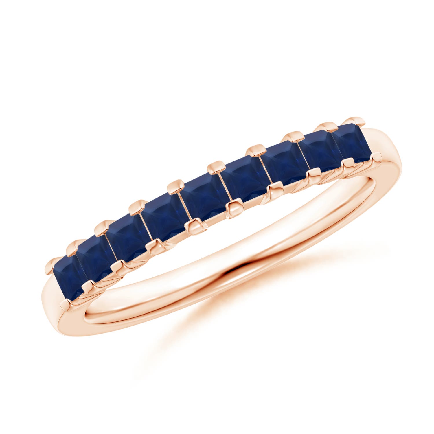 A - Blue Sapphire / 0.72 CT / 14 KT Rose Gold