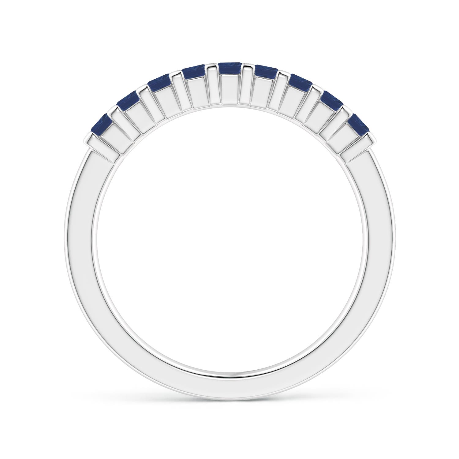 A - Blue Sapphire / 0.72 CT / 14 KT White Gold