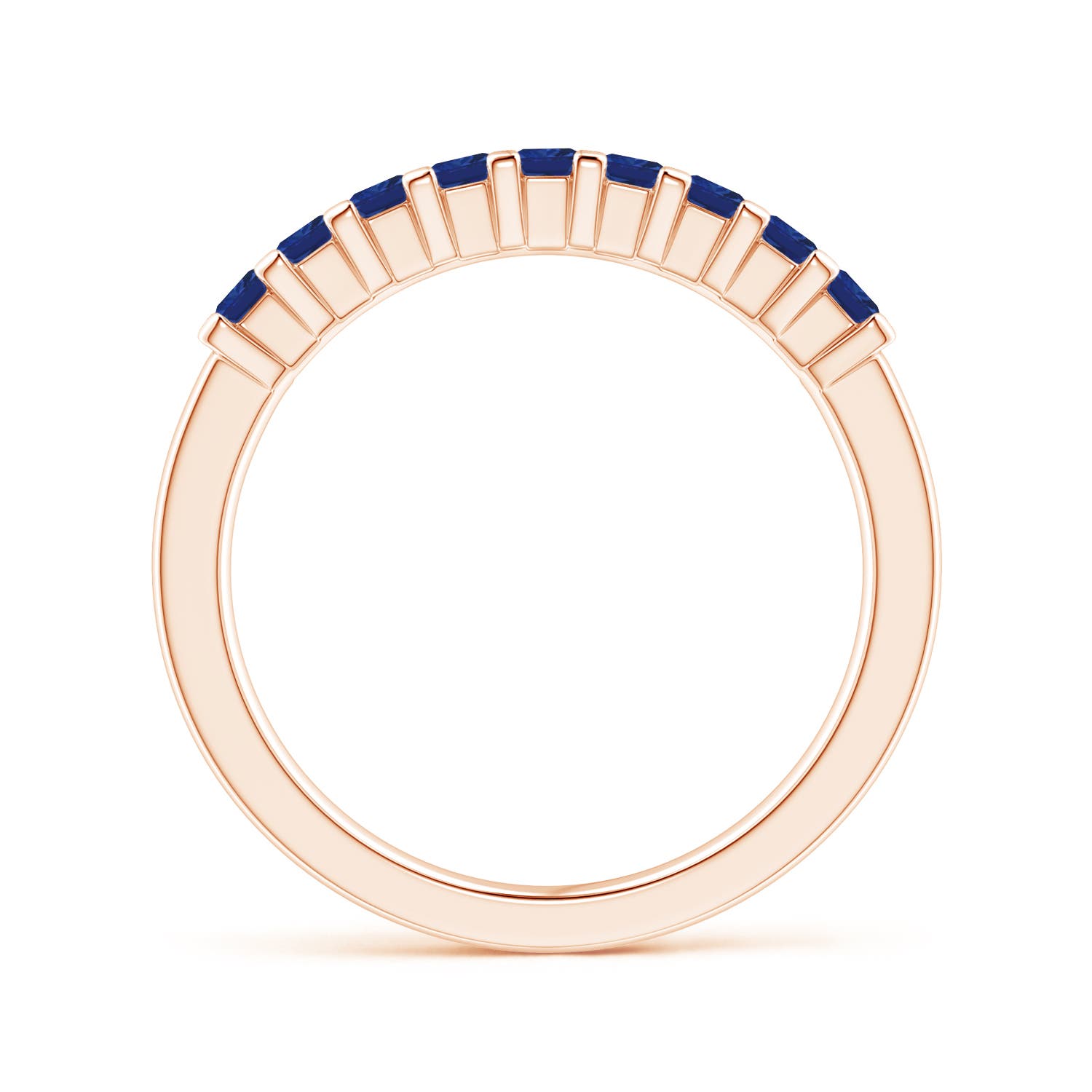 AAA - Blue Sapphire / 0.72 CT / 14 KT Rose Gold