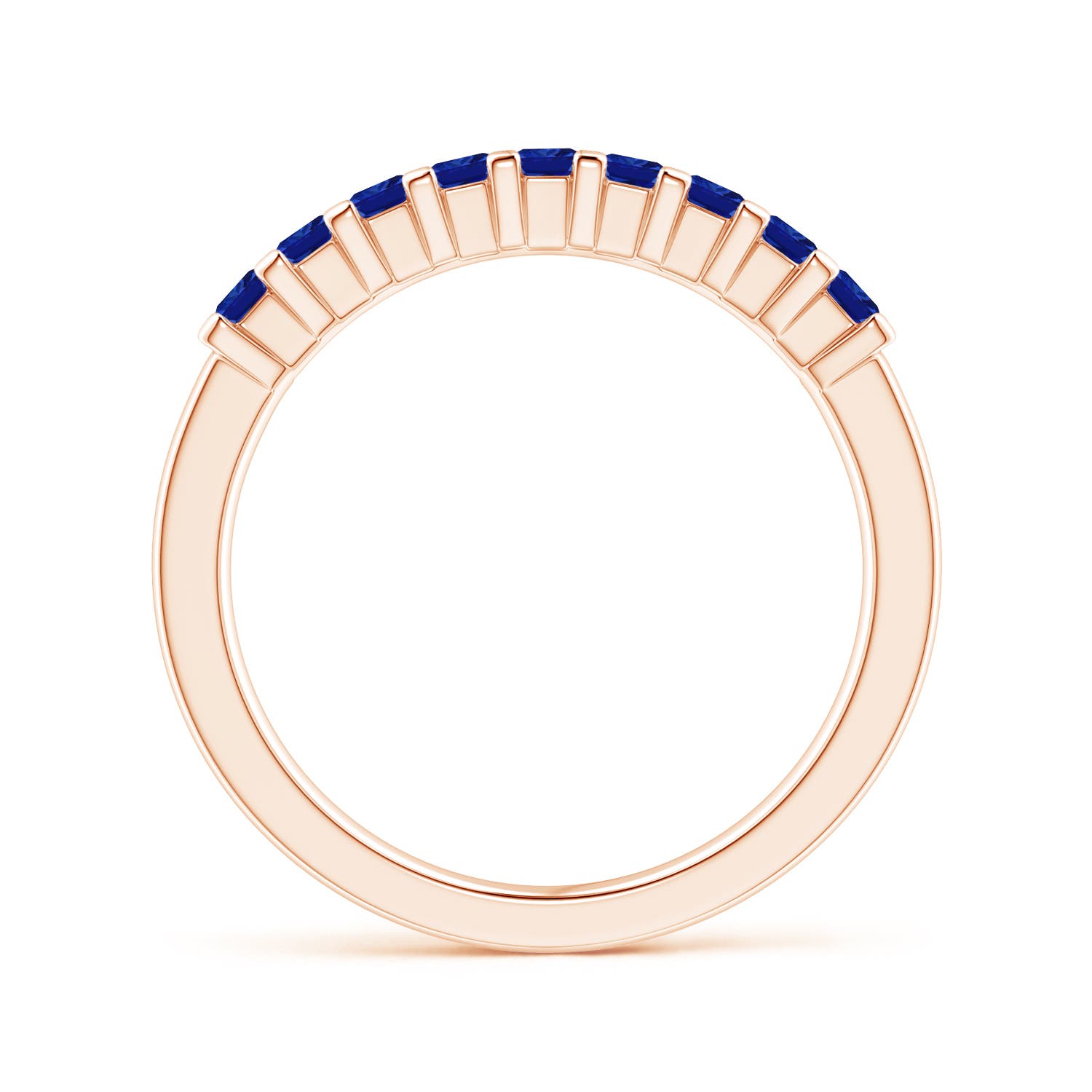 AAAA - Blue Sapphire / 0.72 CT / 14 KT Rose Gold