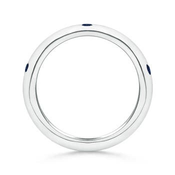 AA - Blue Sapphire / 0.25 CT / 14 KT White Gold