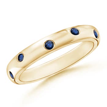 AA - Blue Sapphire / 0.25 CT / 14 KT Yellow Gold