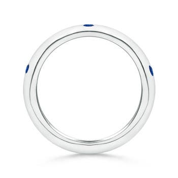 AAA - Blue Sapphire / 0.25 CT / 14 KT White Gold