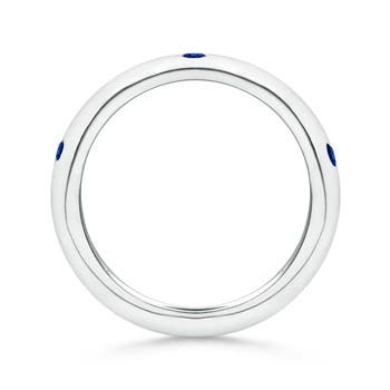 AAAA - Blue Sapphire / 0.25 CT / 14 KT White Gold