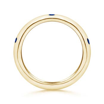 AAAA - Blue Sapphire / 0.25 CT / 14 KT Yellow Gold