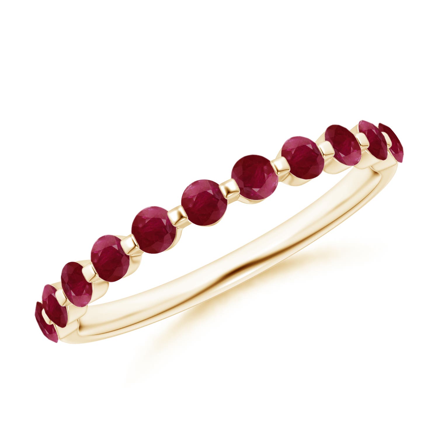 A - Ruby / 0.66 CT / 14 KT Yellow Gold