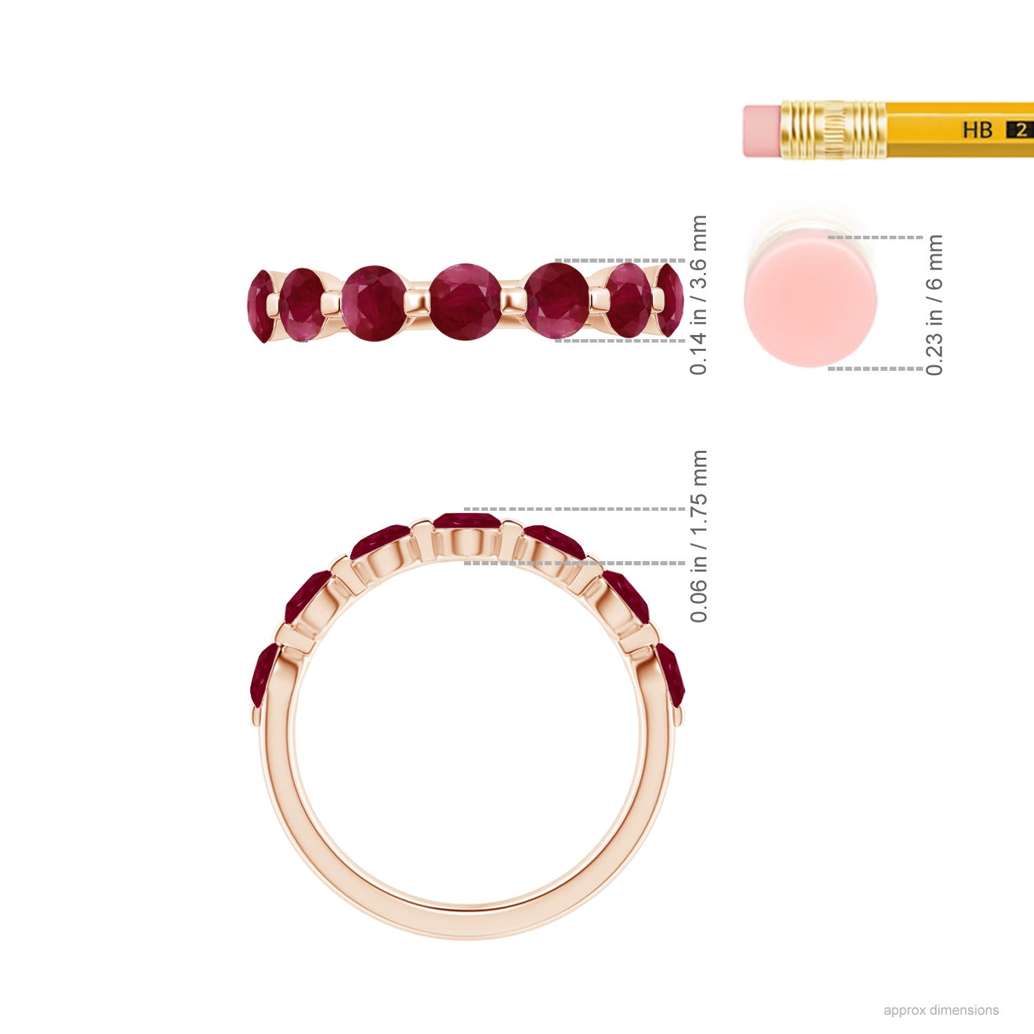 A - Ruby / 1.75 CT / 14 KT Rose Gold