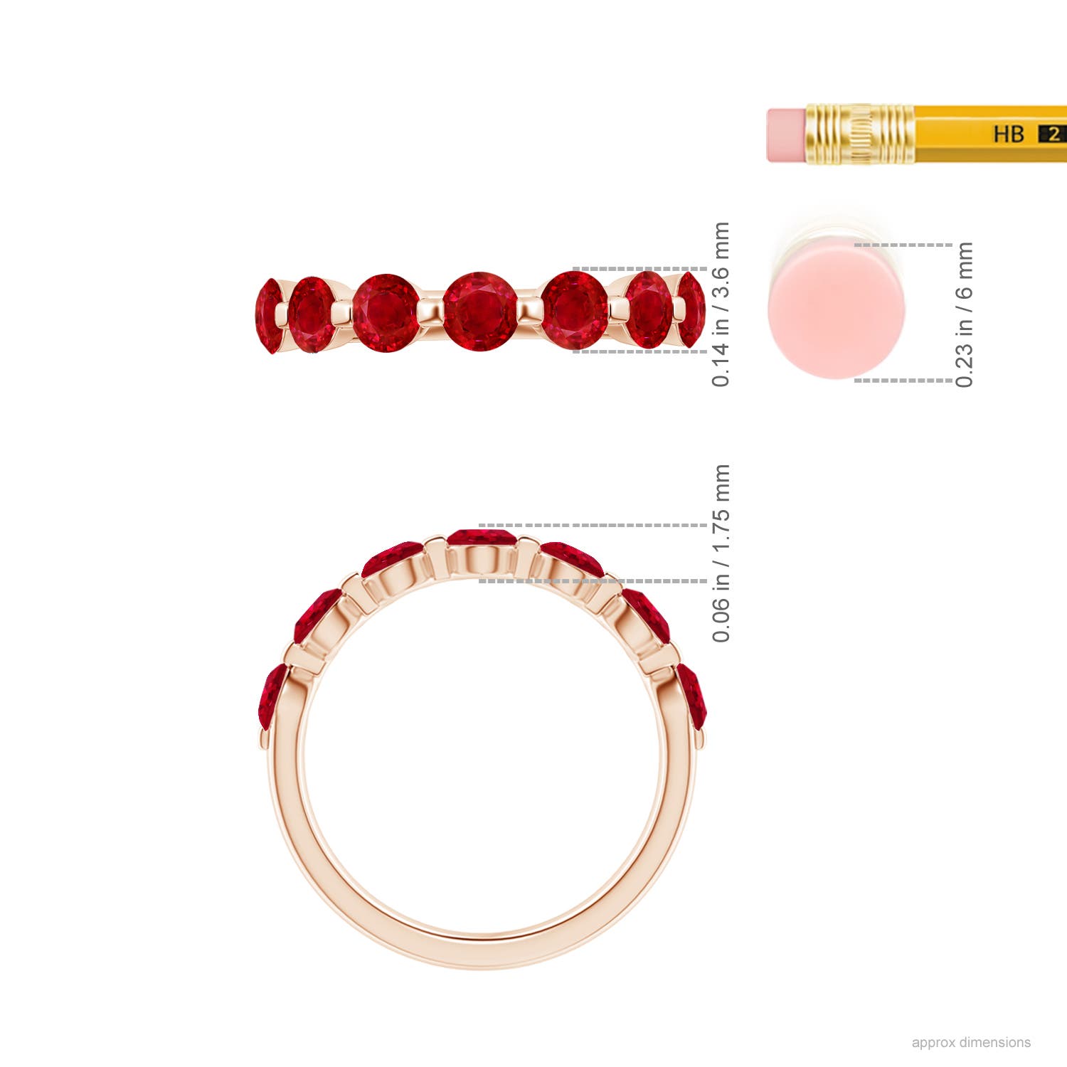 AAA - Ruby / 1.75 CT / 14 KT Rose Gold