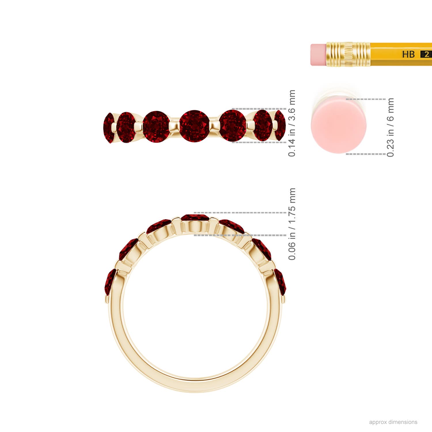 AAAA - Ruby / 1.75 CT / 14 KT Yellow Gold