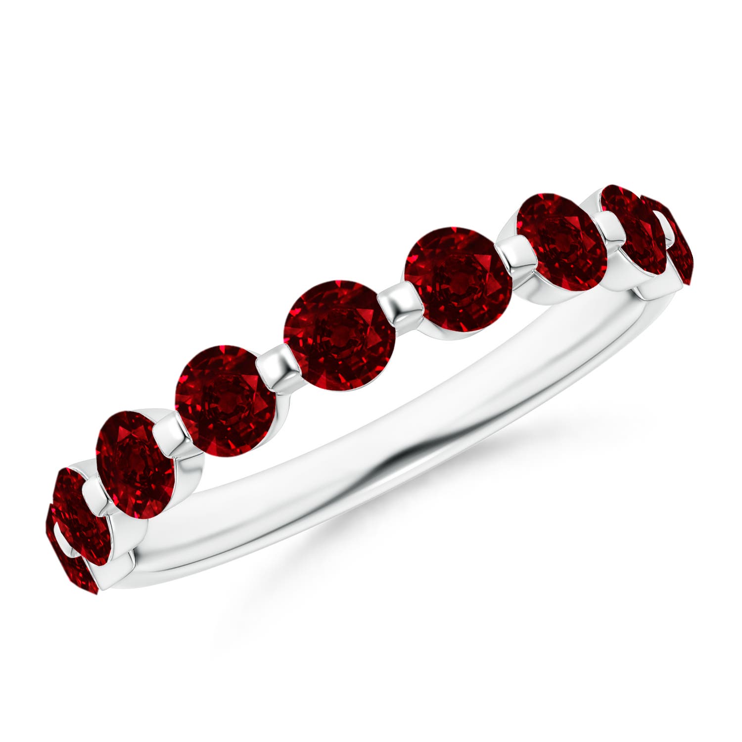 AAAA - Ruby / 1.35 CT / 14 KT White Gold