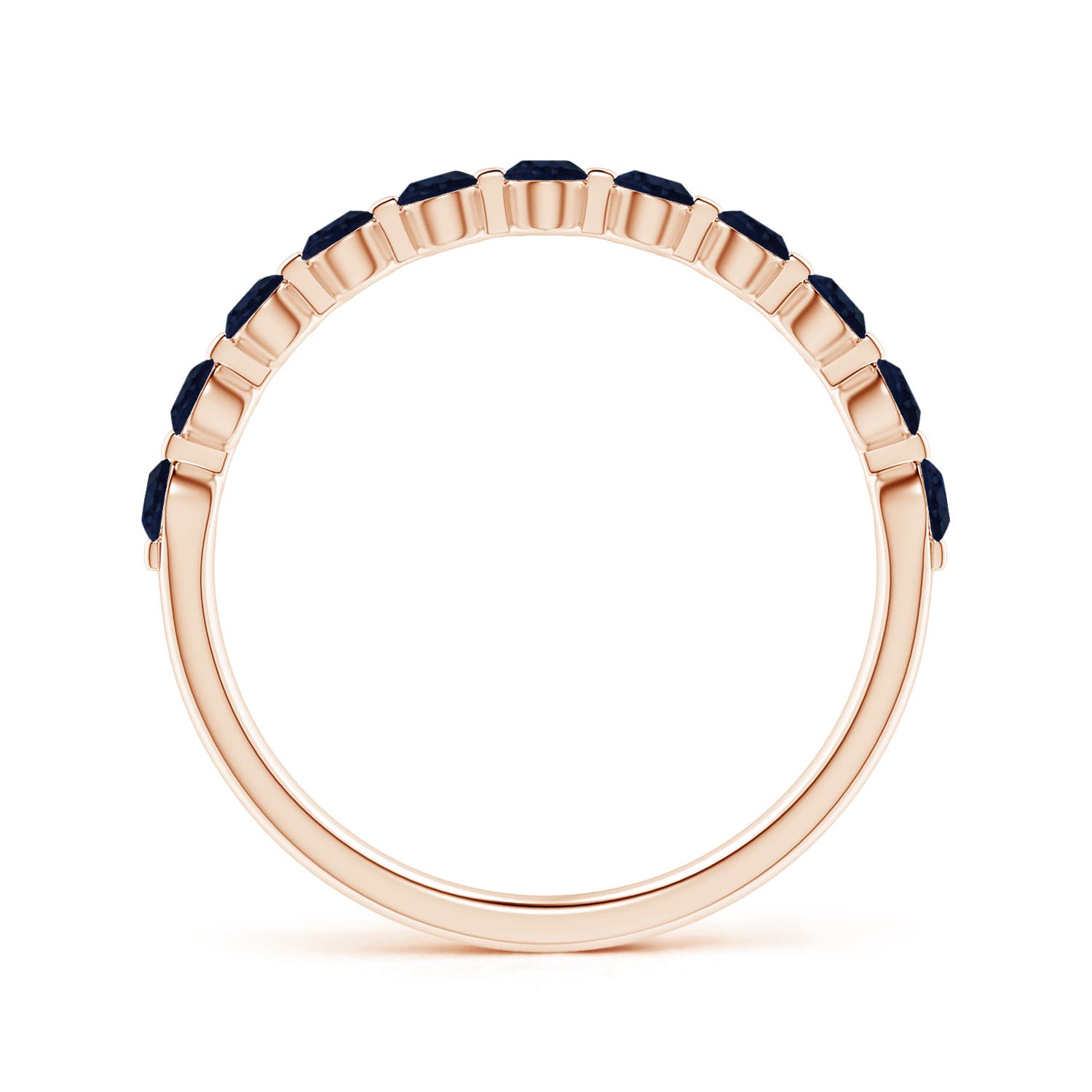 A - Blue Sapphire / 0.66 CT / 14 KT Rose Gold