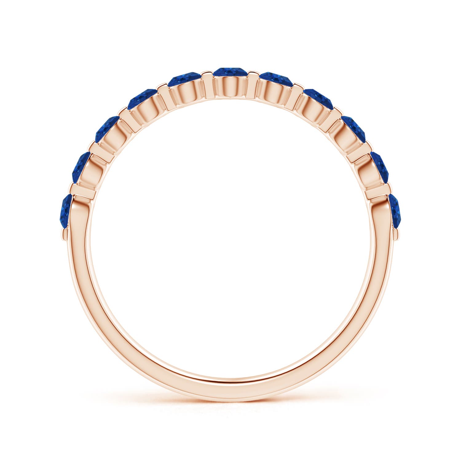 AAA - Blue Sapphire / 0.66 CT / 14 KT Rose Gold