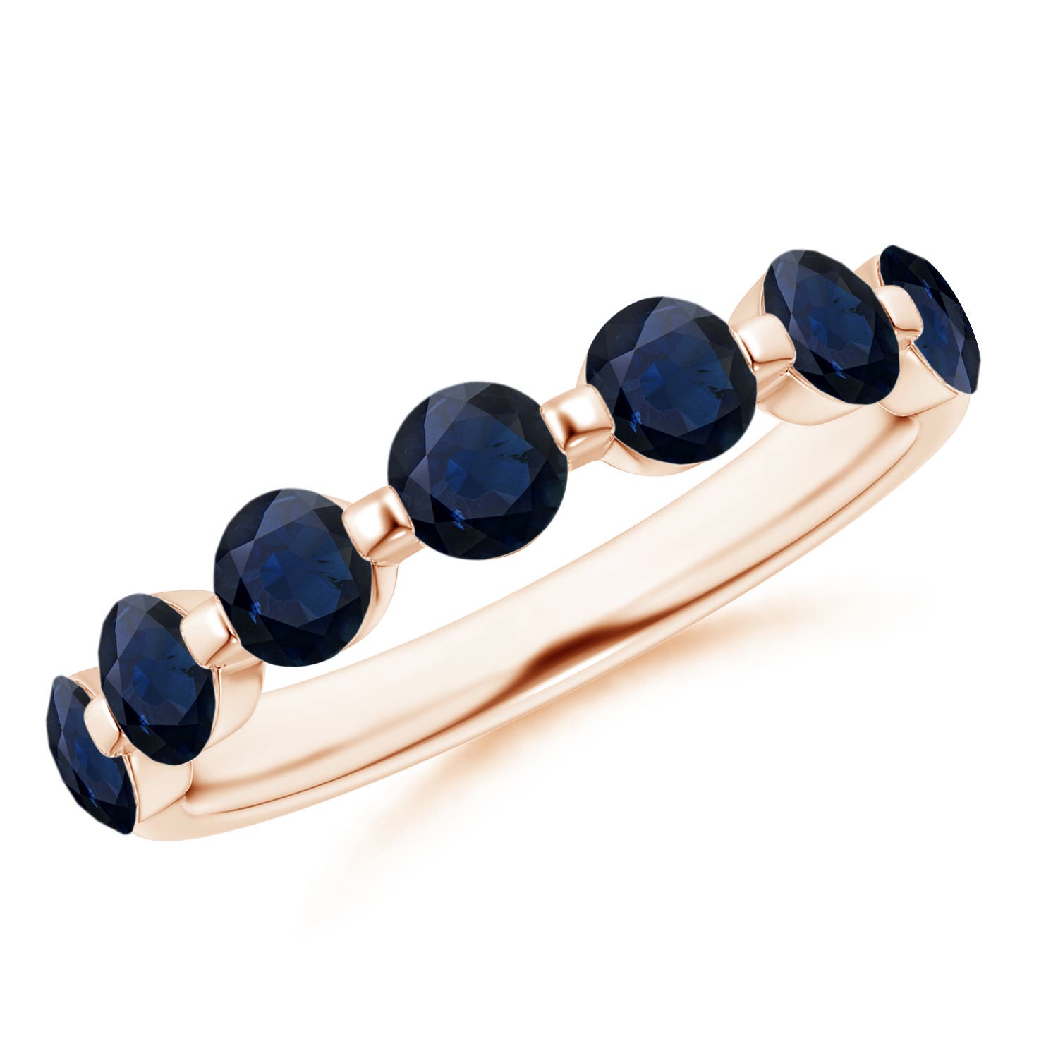 A - Blue Sapphire / 1.61 CT / 14 KT Rose Gold