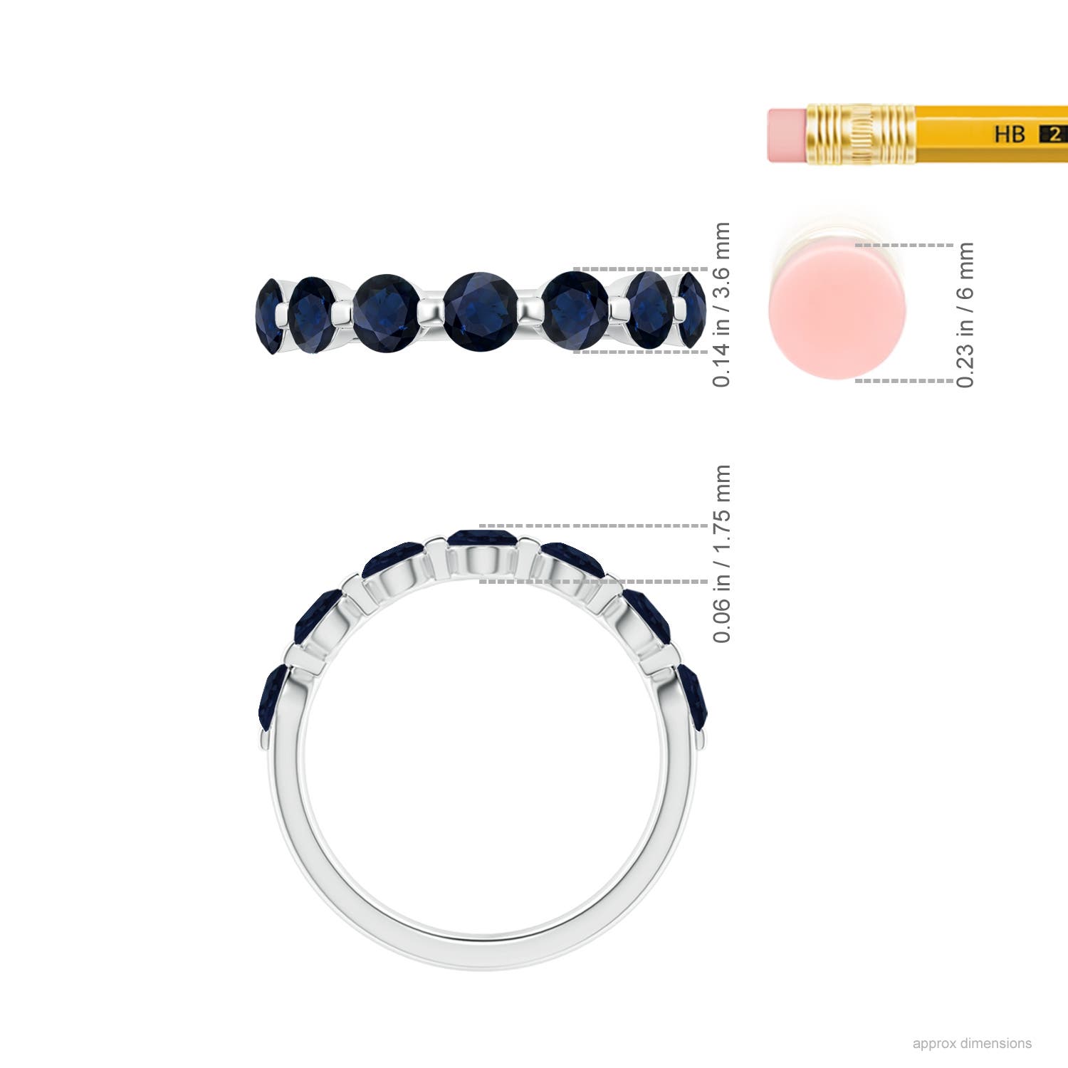 A - Blue Sapphire / 1.61 CT / 14 KT White Gold