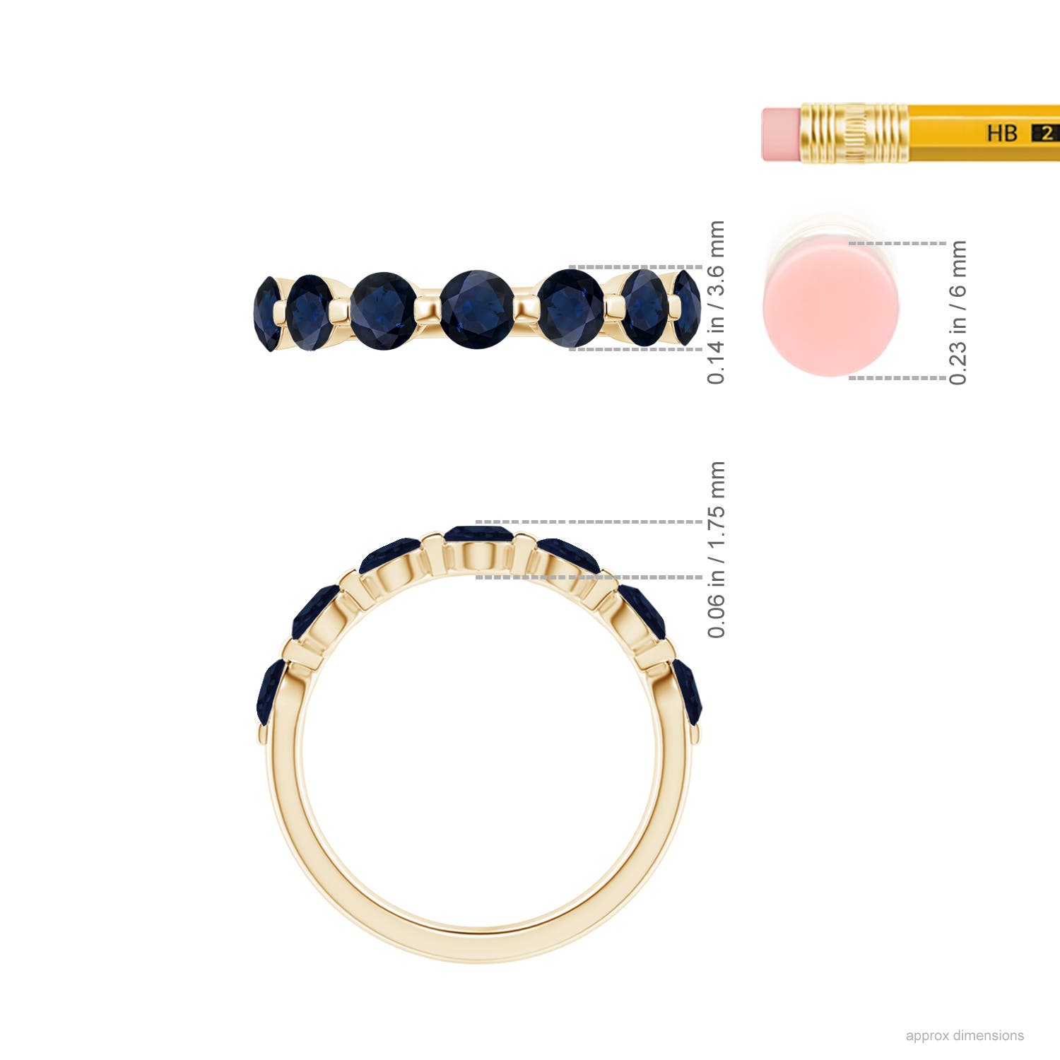 A - Blue Sapphire / 1.61 CT / 14 KT Yellow Gold