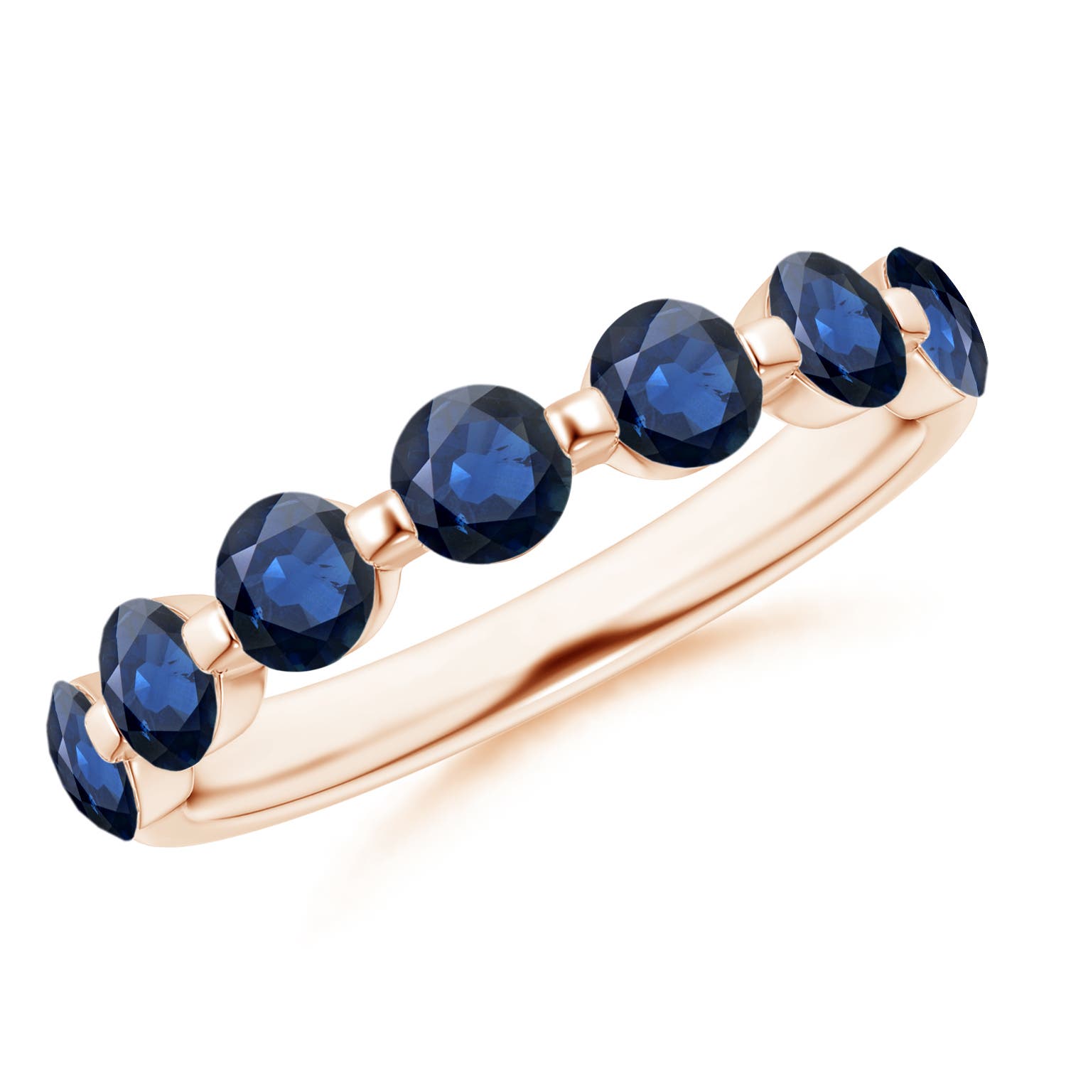 AA - Blue Sapphire / 1.61 CT / 14 KT Rose Gold