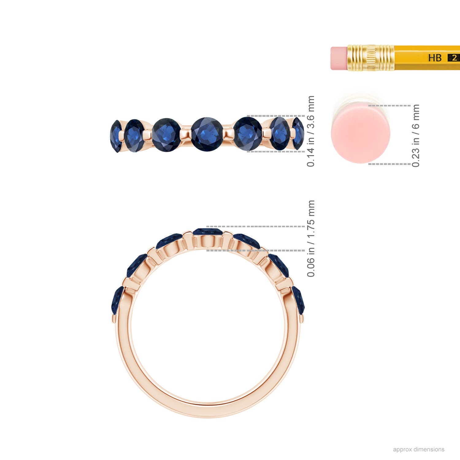 AA - Blue Sapphire / 1.61 CT / 14 KT Rose Gold