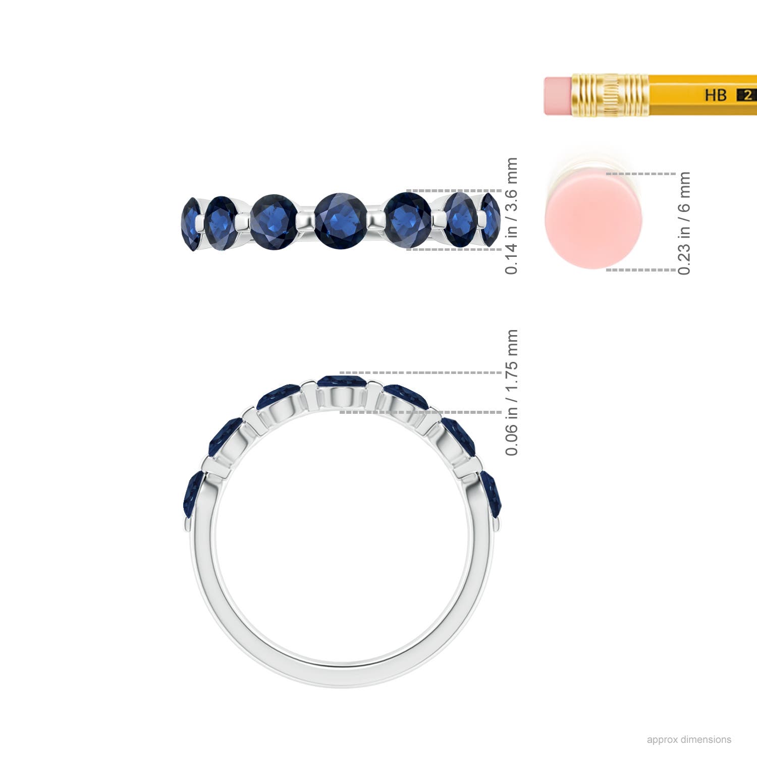 AA - Blue Sapphire / 1.61 CT / 14 KT White Gold