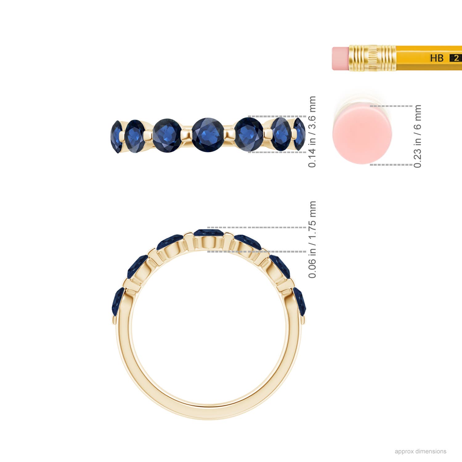 AA - Blue Sapphire / 1.61 CT / 14 KT Yellow Gold