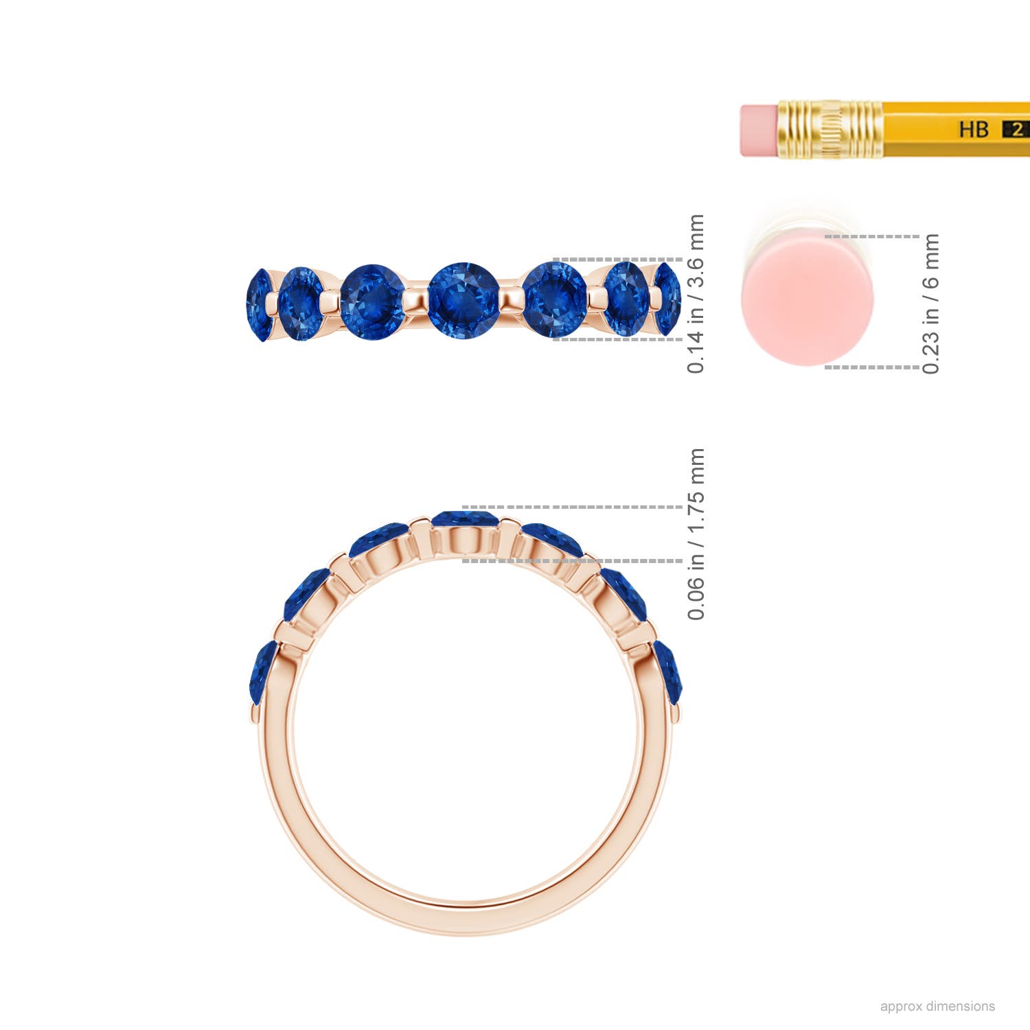 AAA - Blue Sapphire / 1.61 CT / 14 KT Rose Gold