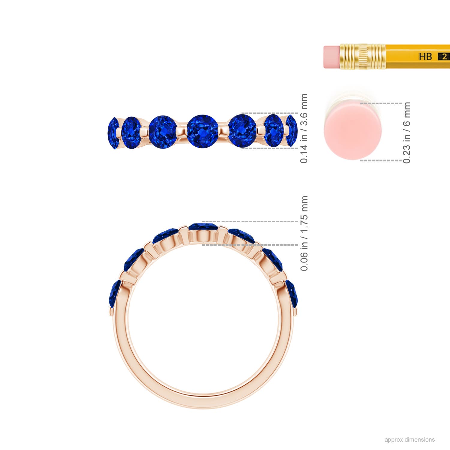 AAAA - Blue Sapphire / 1.61 CT / 14 KT Rose Gold