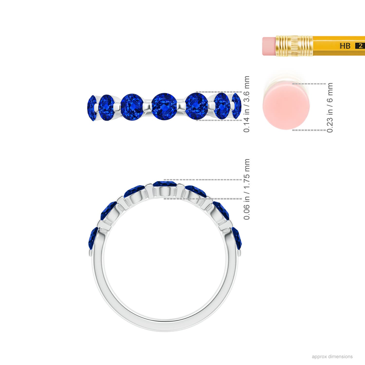 AAAA - Blue Sapphire / 1.61 CT / 14 KT White Gold