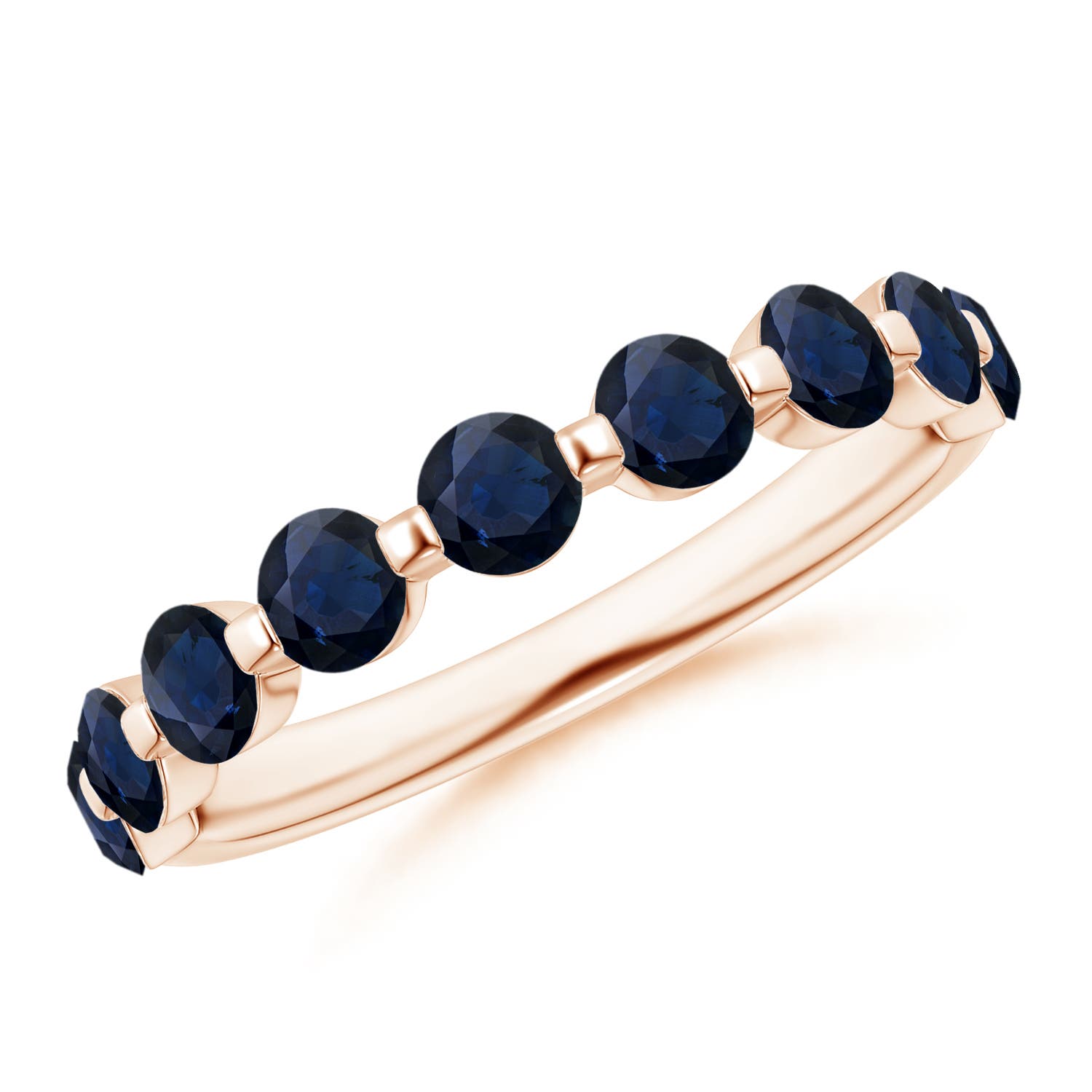 A - Blue Sapphire / 1.26 CT / 14 KT Rose Gold