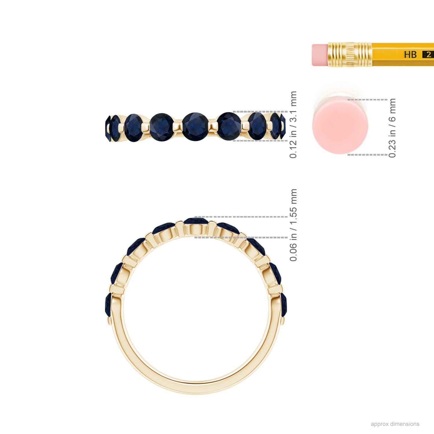 A - Blue Sapphire / 1.26 CT / 14 KT Yellow Gold